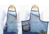 DIY apron made from jeans for home and garden. We sew an apron from old jeans