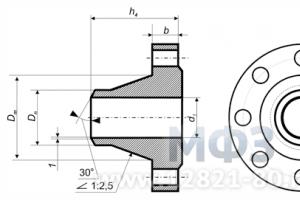 Prirubnice ogrlice Dimenzije prirubnice GOST 12821